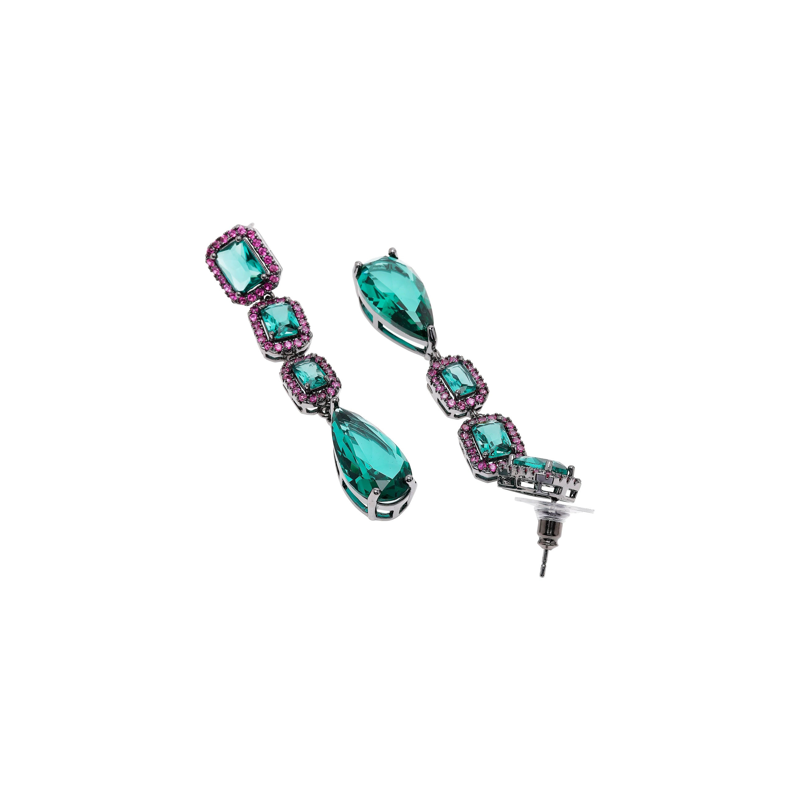 AGP PARIS Womens Geometric Drop Earrings