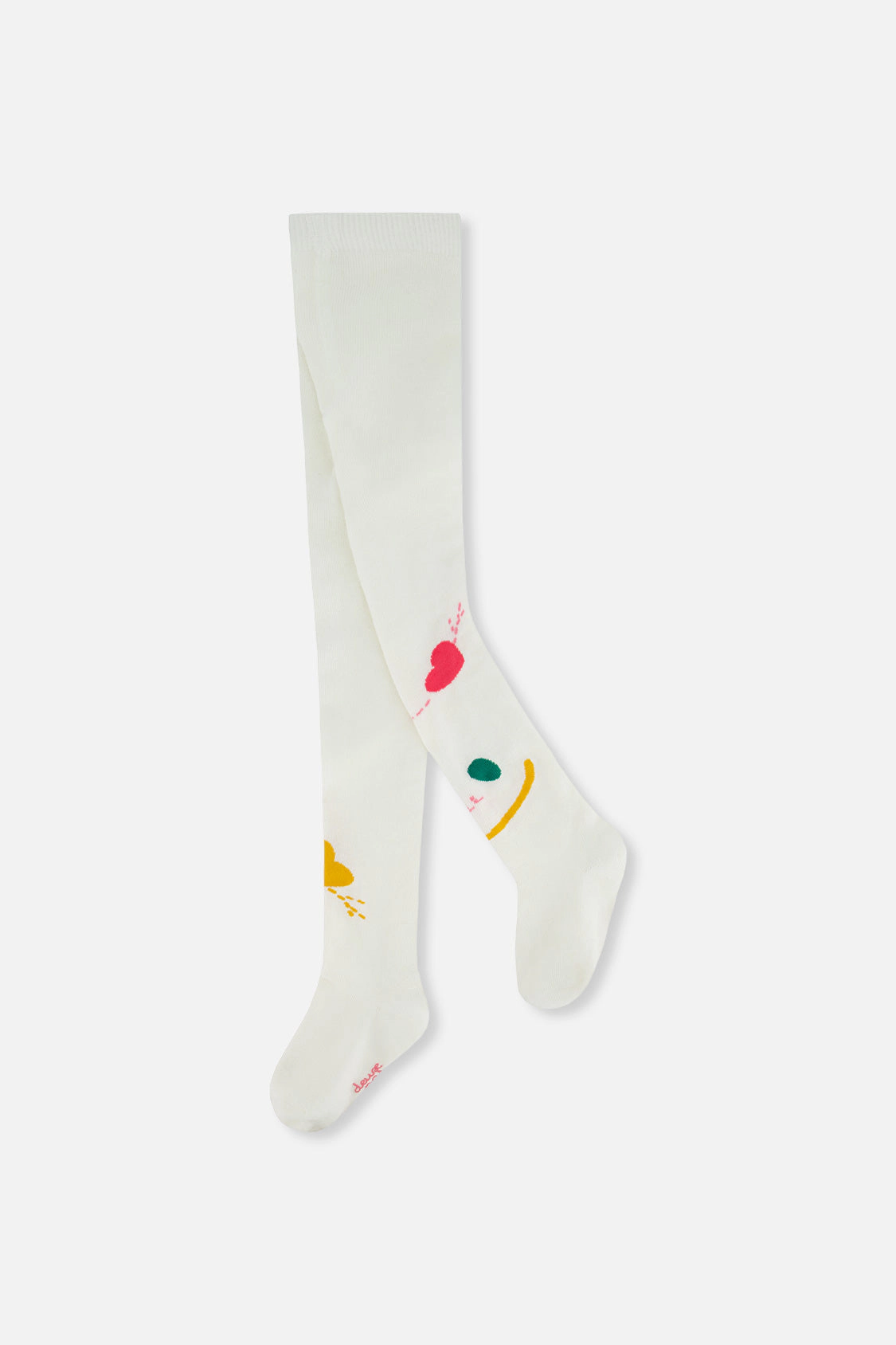 Deux par Deux Girls Graphic Detail Knit Tights