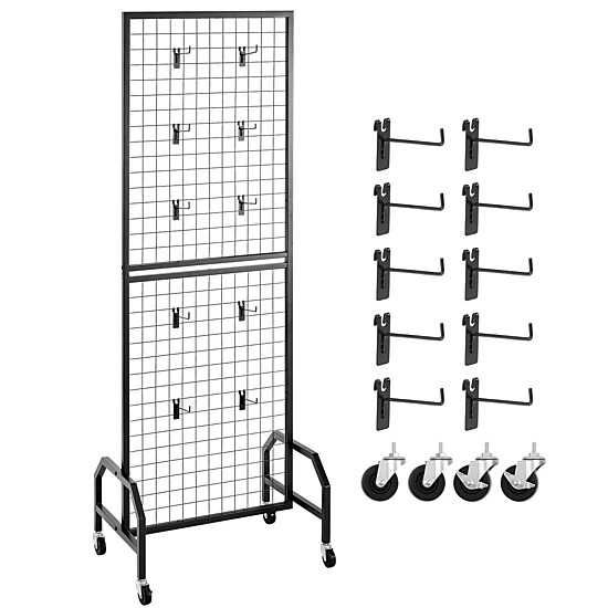 HONGGE Grid Wall Panels, Wire Gridwall Display Rack for Art Craft Shows