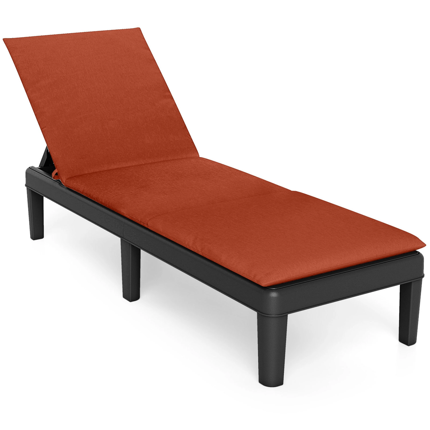 LJG Patio Lounge Chair 3-Position Adjustable Backrest and Cushion