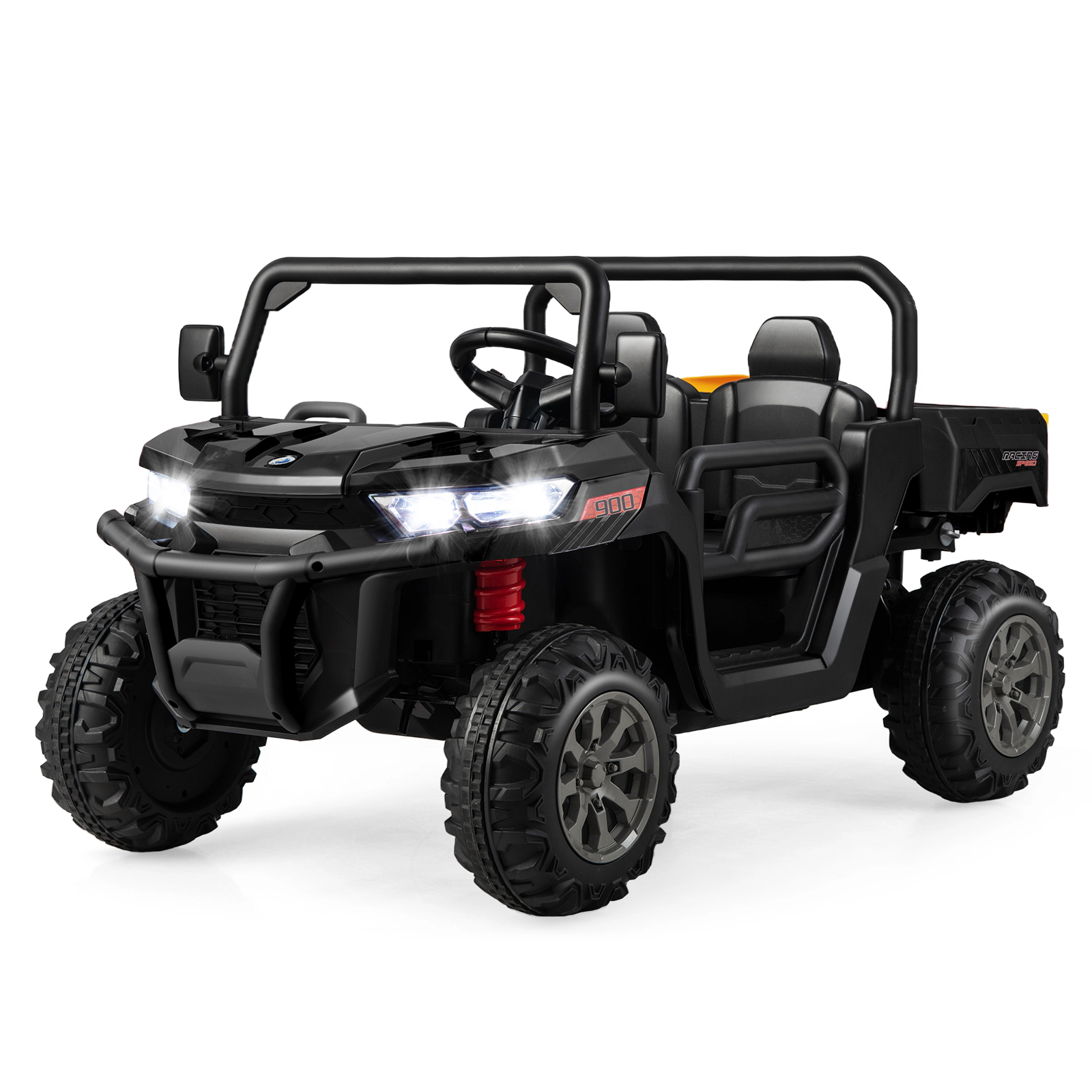 SUGIFT Tilting Bed Shovel and Remote 12V 2-Seater Kids Ride On Dump Truck