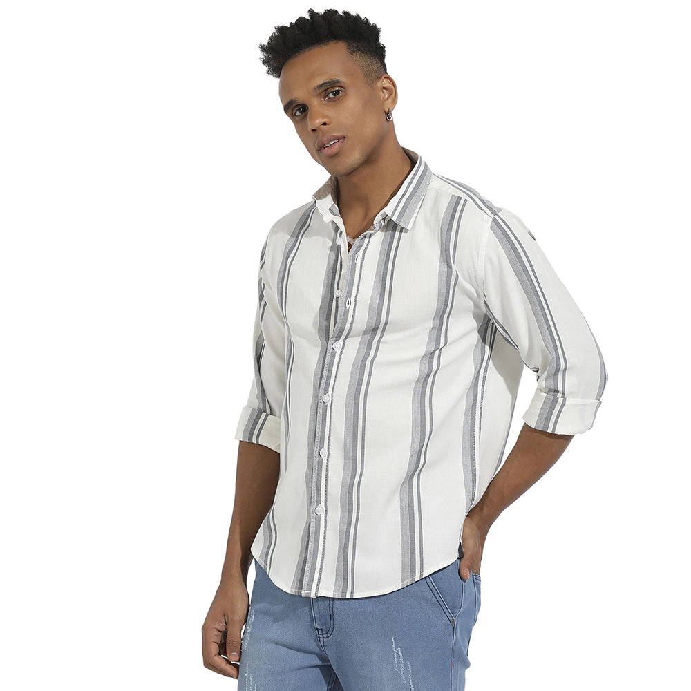 Men's Barcode Striped Shirt