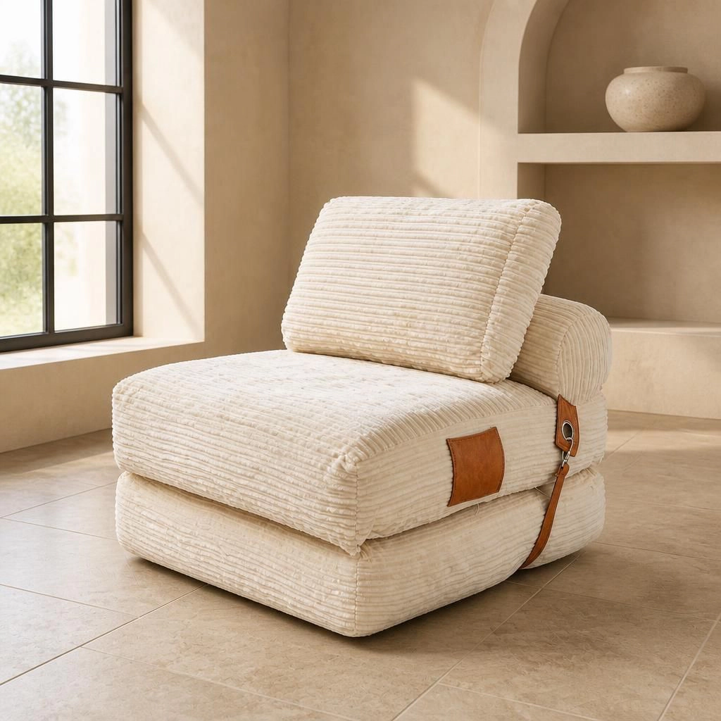 GOODSILO Soft Corduroy Lazy Bean Bag Chair Comfortable Plush Floor Lounge Seat