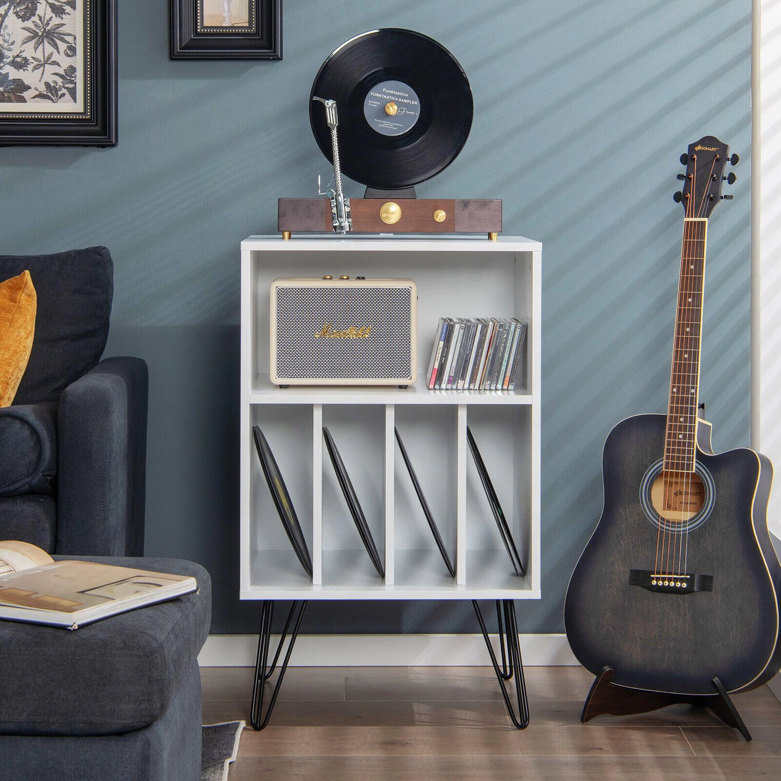SlickBlue File Cabinet with Storage Shelves for Office Bedroom