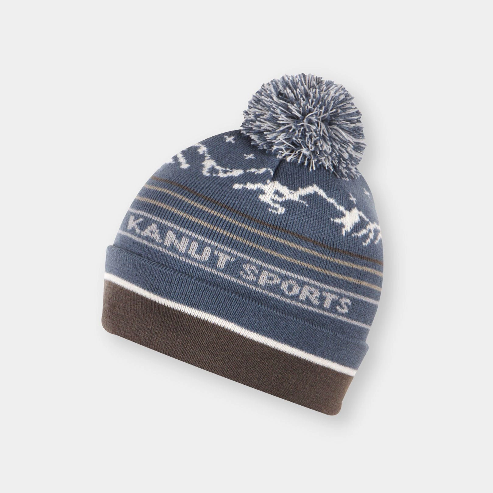 Kanut Sports Hollis Cuff Beanie with Pompom - Fair Isle Knit, 100% Acrylic, OSFM