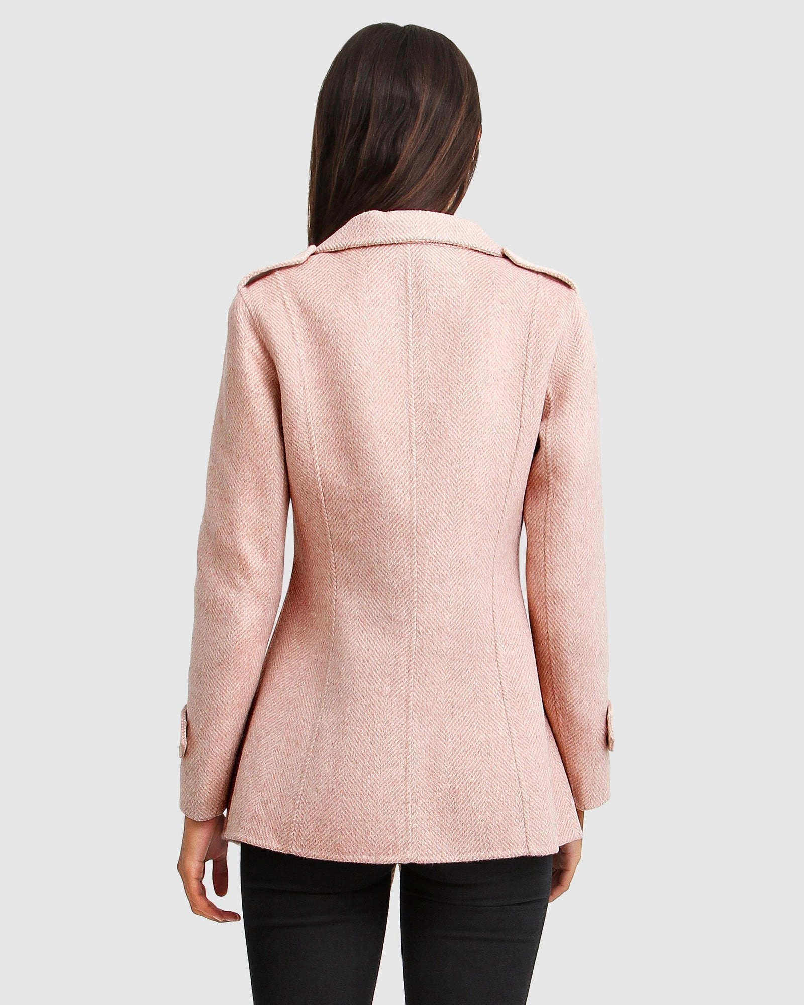 Belle & Bloom Womens Bad Girl Wool Blend Moto Coat