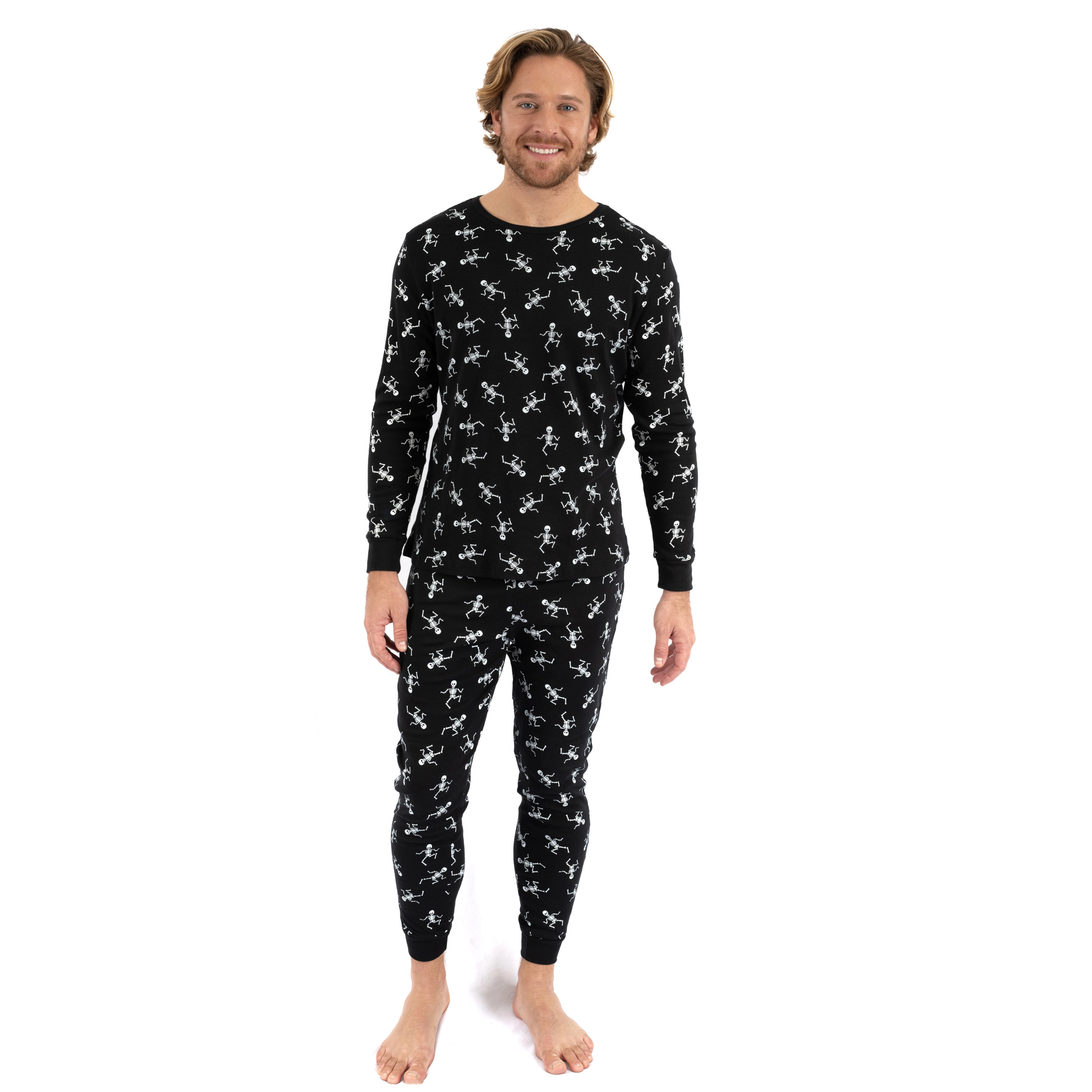 Leveret Men's 2-Piece Cotton Snug Fit Halloween Pajama Set