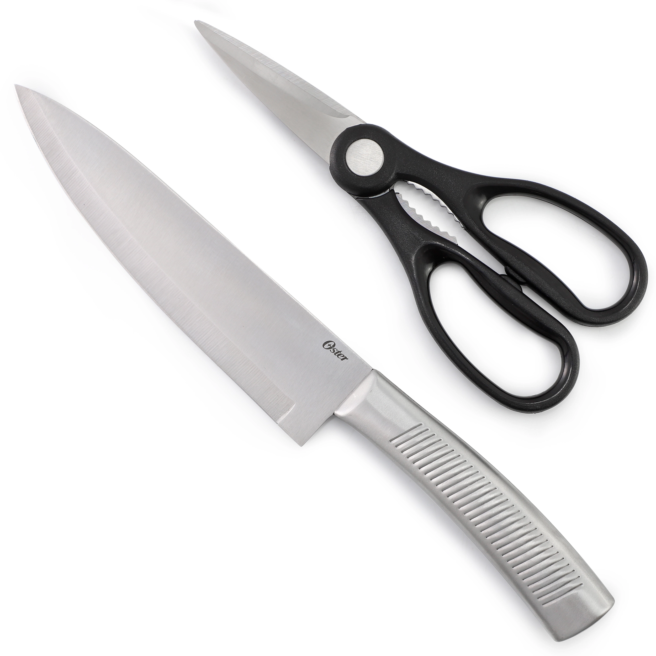 Oster Eddington 4 Piece Stainless Steel Cutlery Set with Ridged Handles