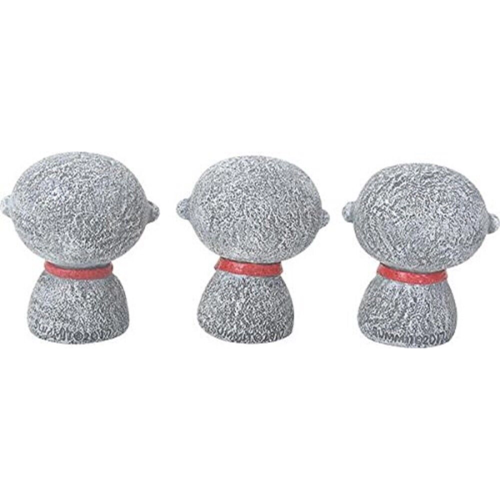 Pacific Giftware Jizo Monks with Red Bibs Figurines Set of 3 Buddhism Ksitigarbha Bodhisattva 2.5 inch