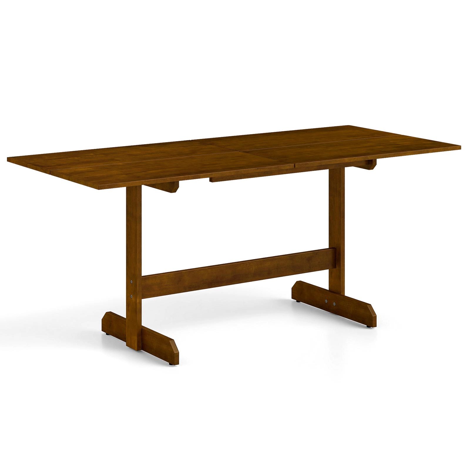 LJG 71 Inch Farmhouse Dining Table Wooden Kitchen Table for 6-8 with Rubber Wood Legs