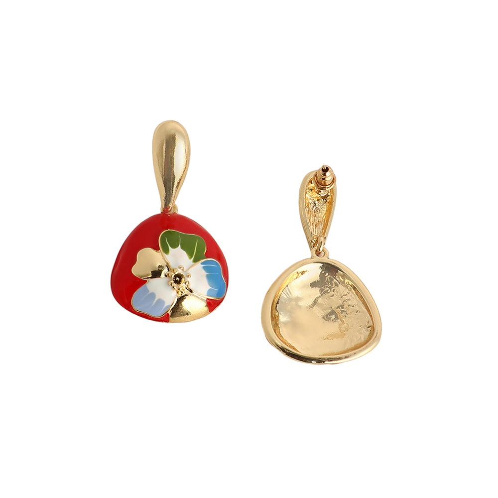 SOHI Women's Scarlet Red the Hana Drop Earrings