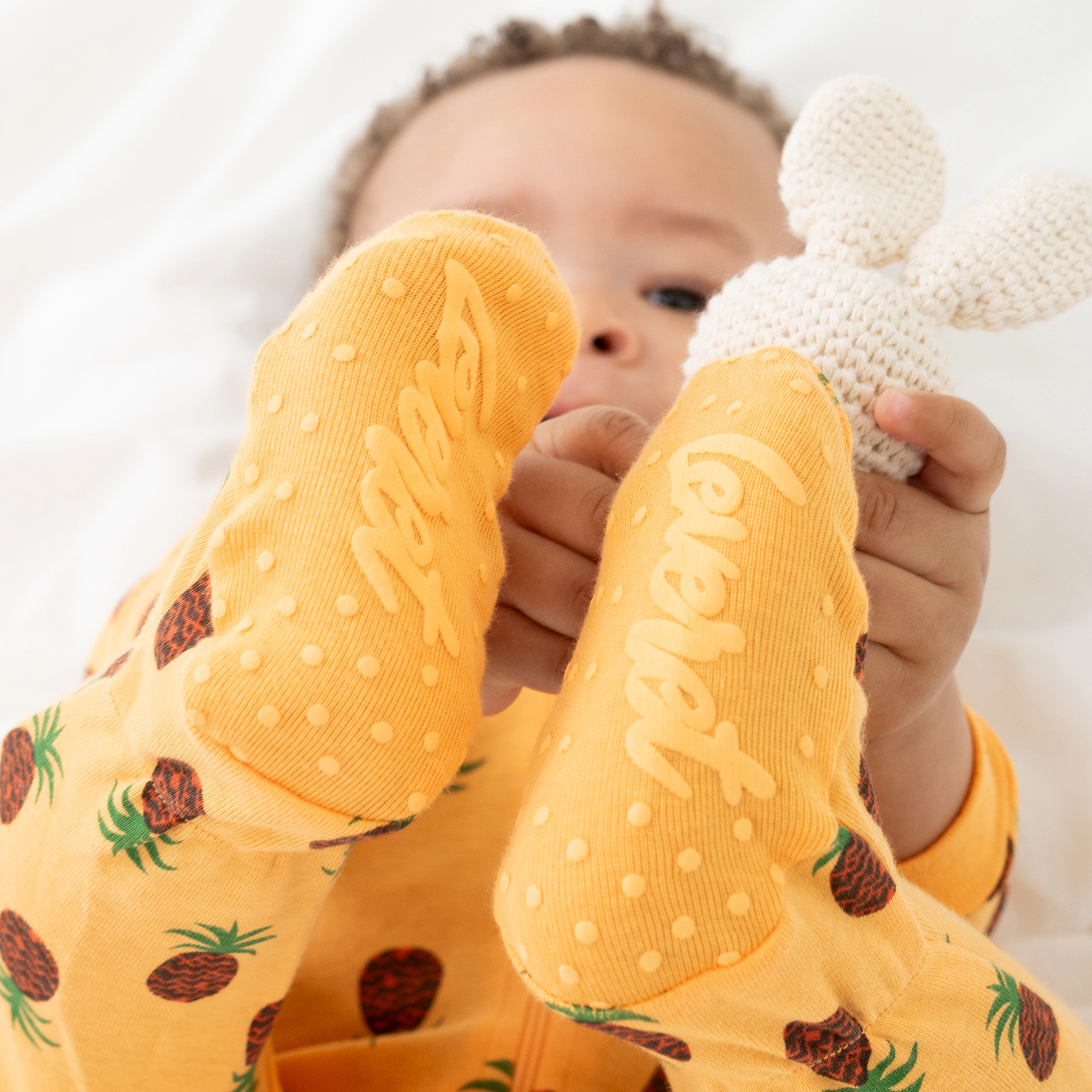 Leveret Baby Food Print Cotton Footed Pajamas
