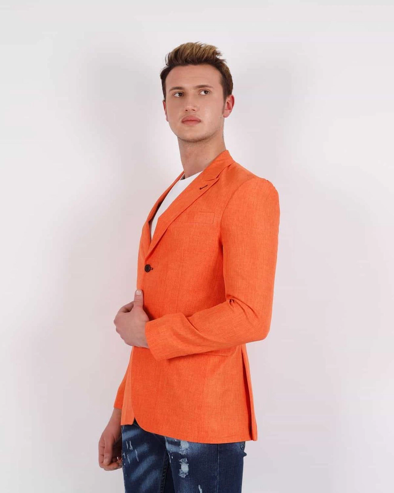 Elie Balleh Men's Slim Fit Solid Sports Coat Jacket