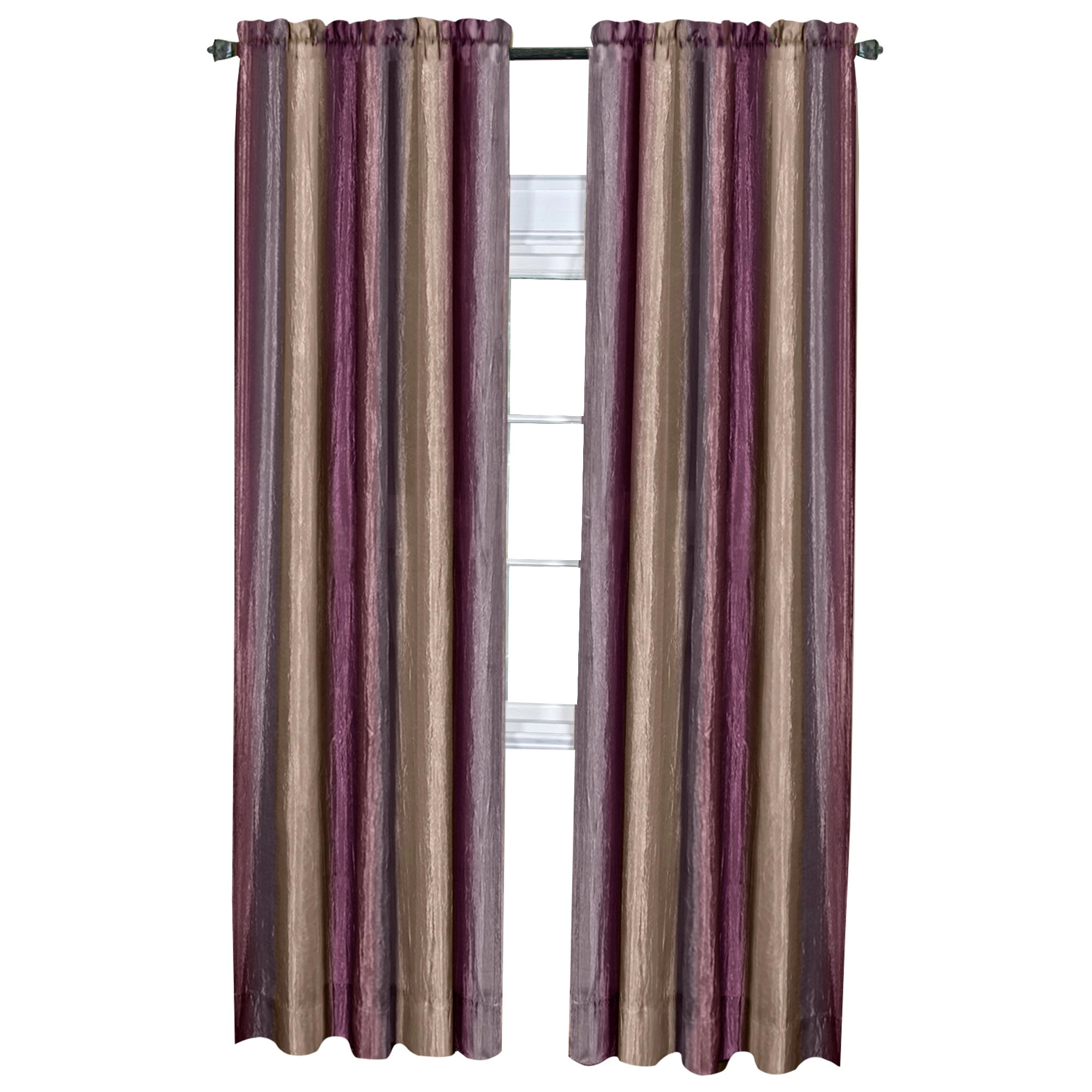 GoodGram Ombre Crushed Satin Sheer Single Window Curtains & Valances
