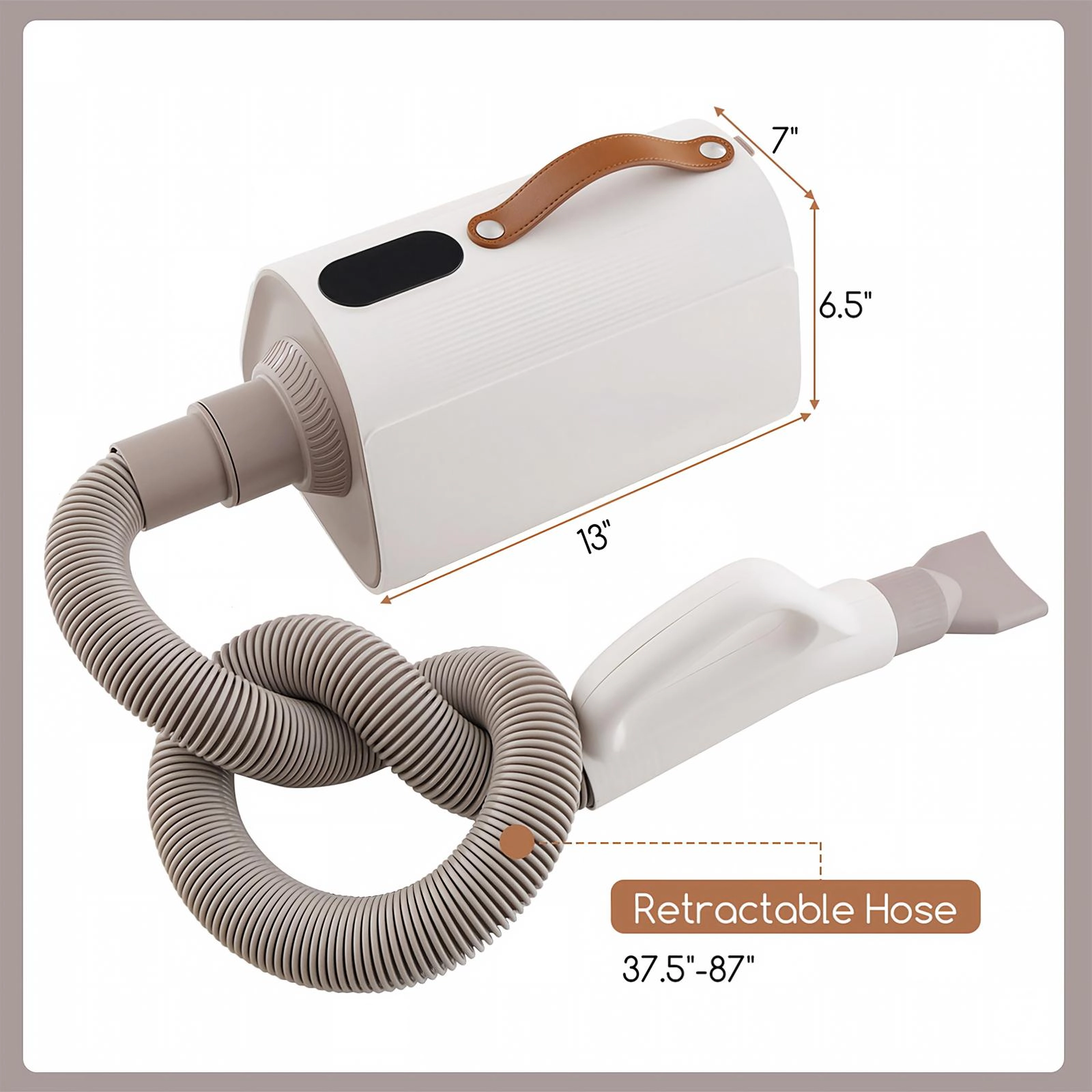 SUGIFT White Pet Hair Dryer Blower with Negative Ion Function and 1700-W Motor 13-in W 7-in D 6.5-in H