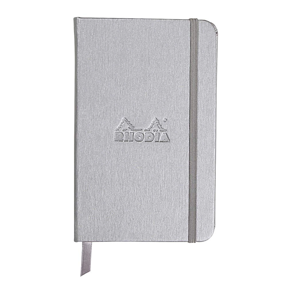 Rhodia Webnotebook Webbies - Lined 96 Sheets - 3.5 x 5.5 in - Silver