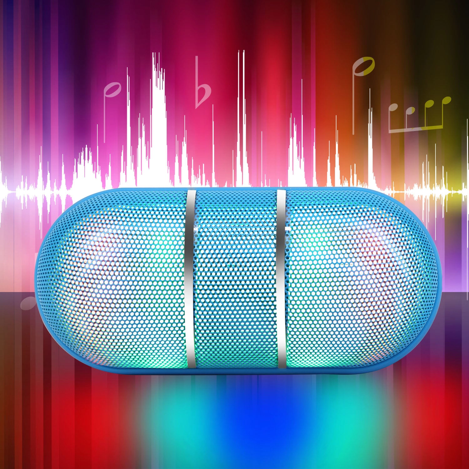 GBruno LED Wireless Speaker With Rainbow Lights