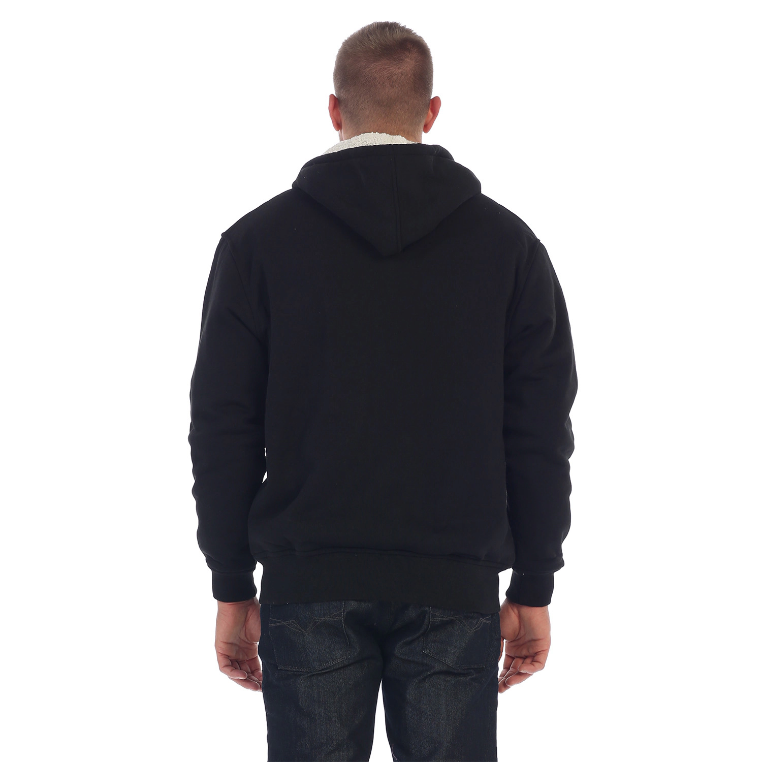 Gioberti Men's Heavyweight Sherpa Lined Fleece Hoodie Jacket