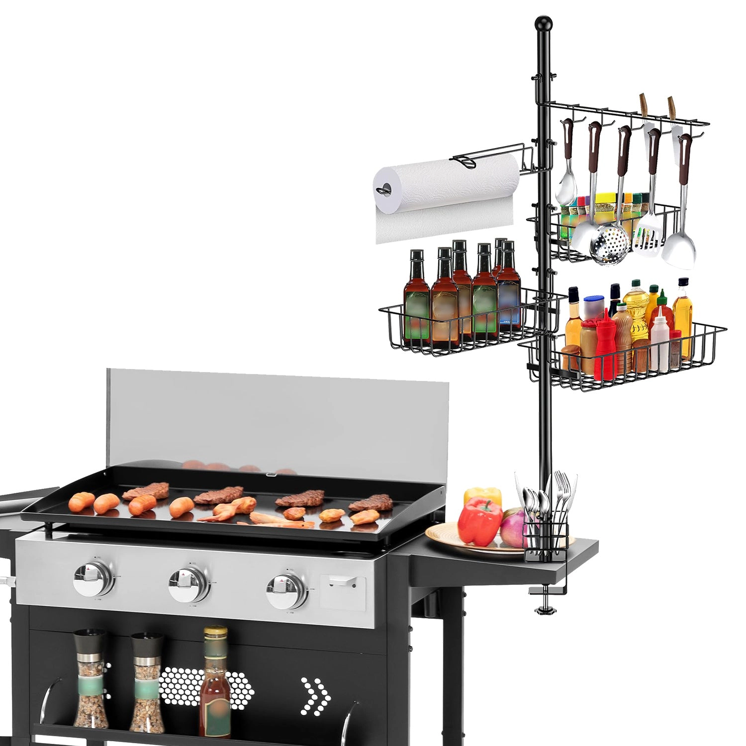 GBruno Steel Griddle Caddy With Paper Towel Holder
