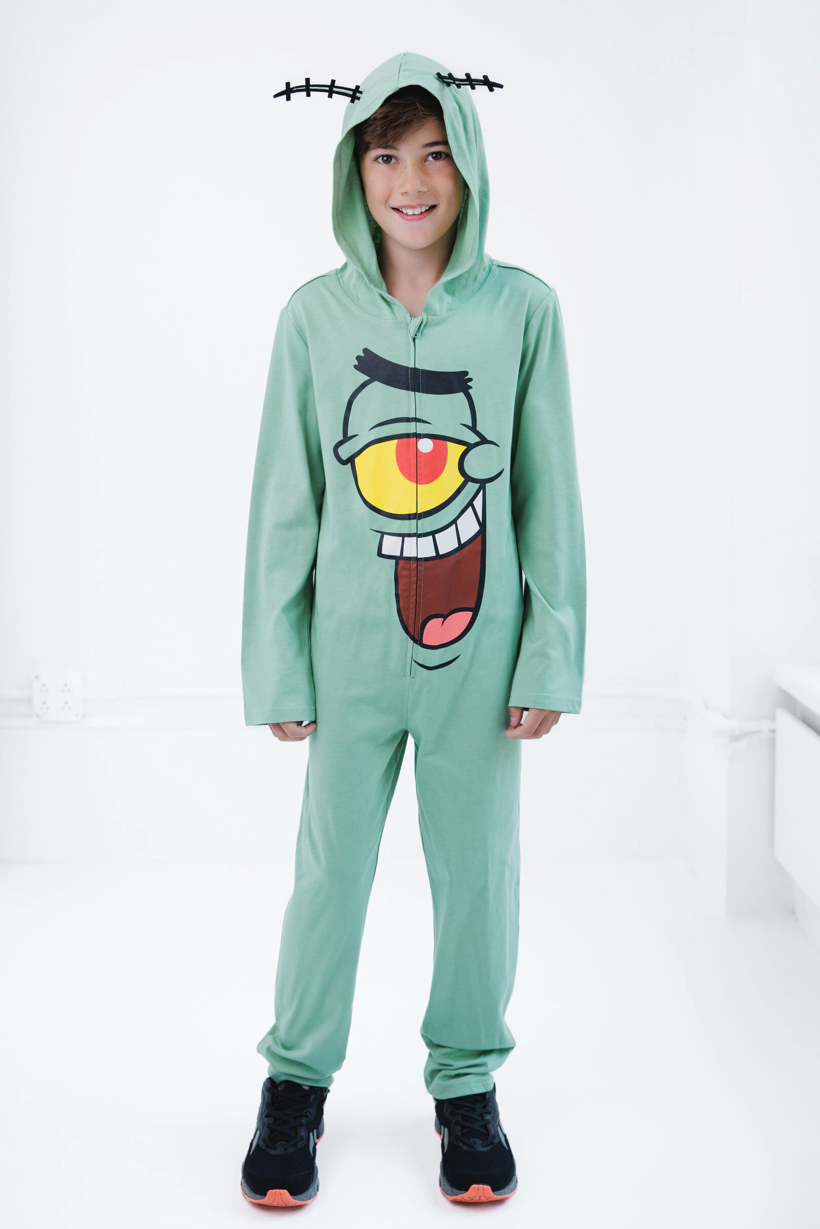 Nickelodeon SpongeBob SquarePants Boys' Cosplay Hooded One Piece Coverall