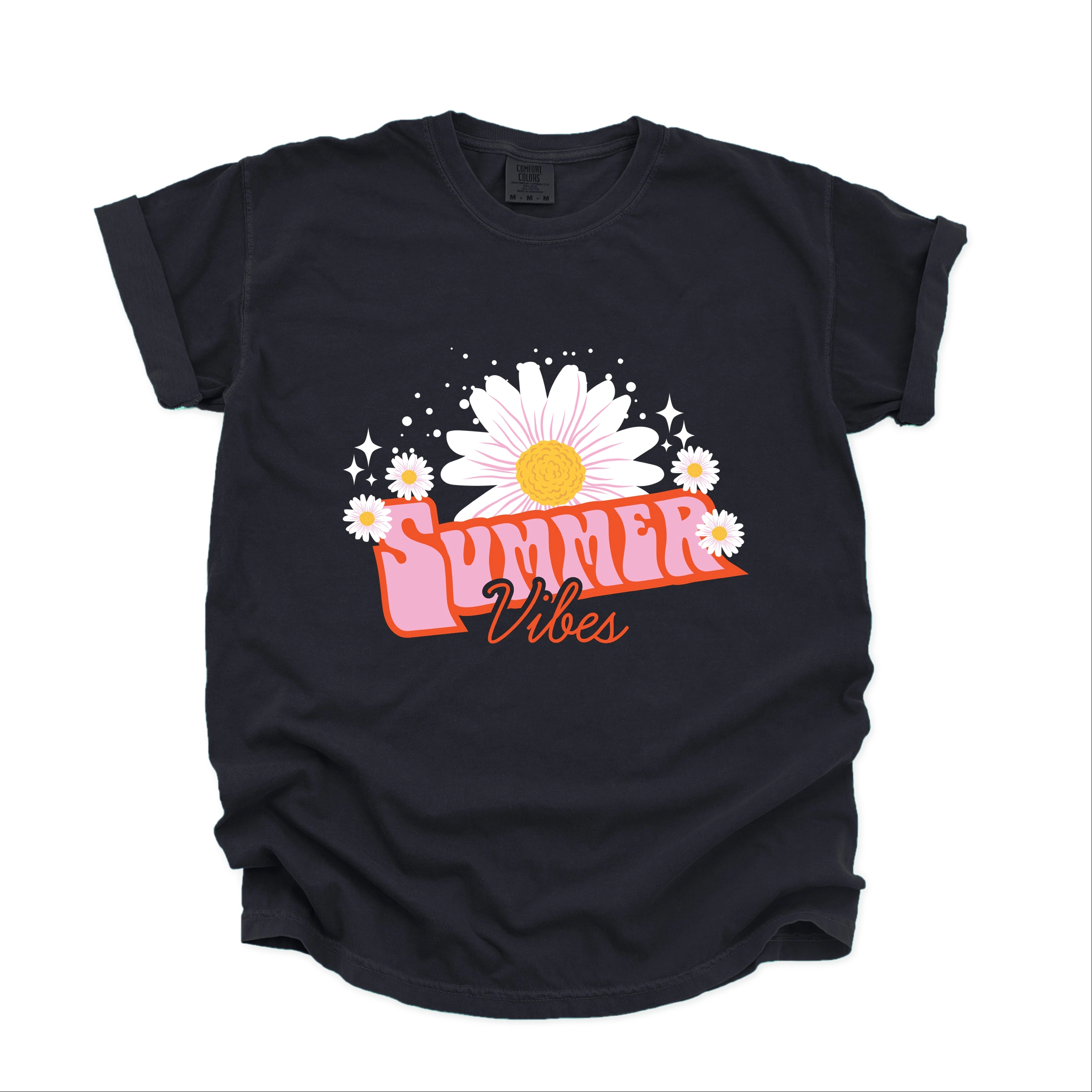 Simply Sage Market - Summer Vibes Daisy Women's Garment Dyed Graphic T-Shirt