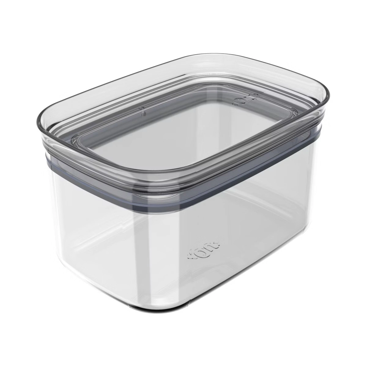 OU Airtight Food Storage Container 2.8 Cup BPA Free Clear Plastic Container w/ Leak Proof Lid Stackable Pantry Organizer