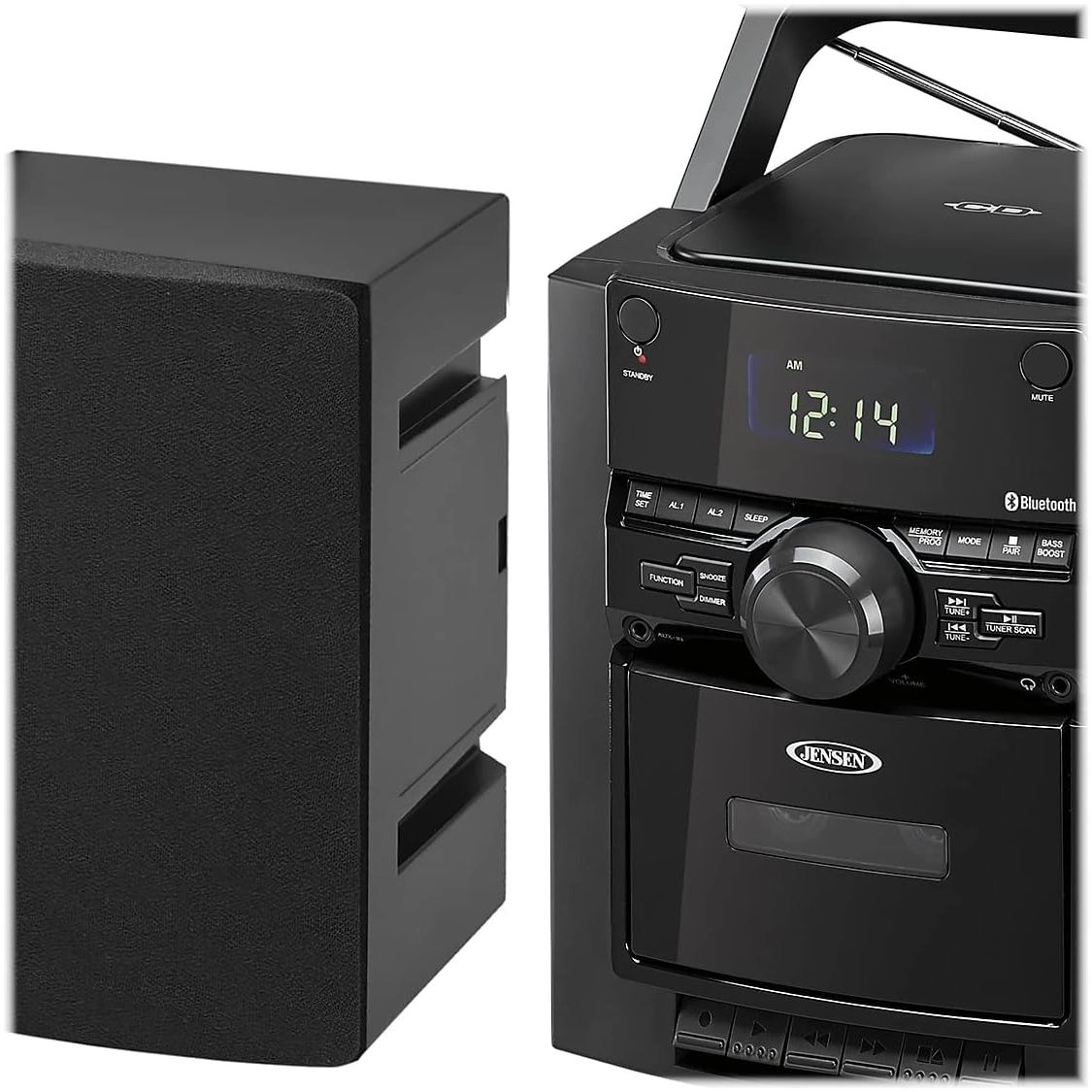 Jensen Portable Bluetooth CD Stereo System with AM/FM Radio, USB MP3 & Cassette CD-785