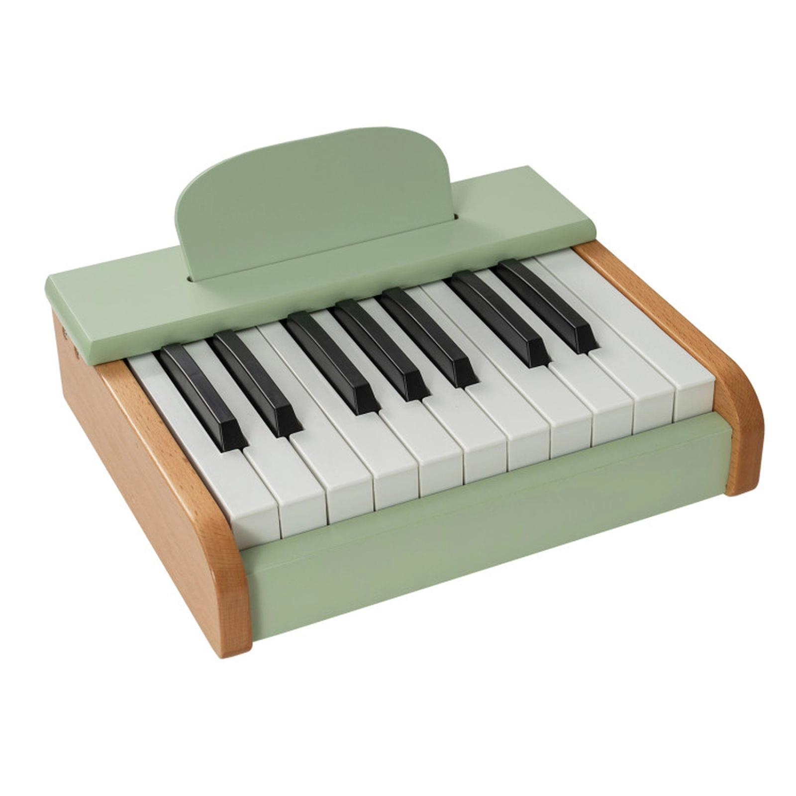 SUGIFT Green 18-Key Wooden Kids Piano with Removable Music Stand Rounded Corners and Rear On Off Switch