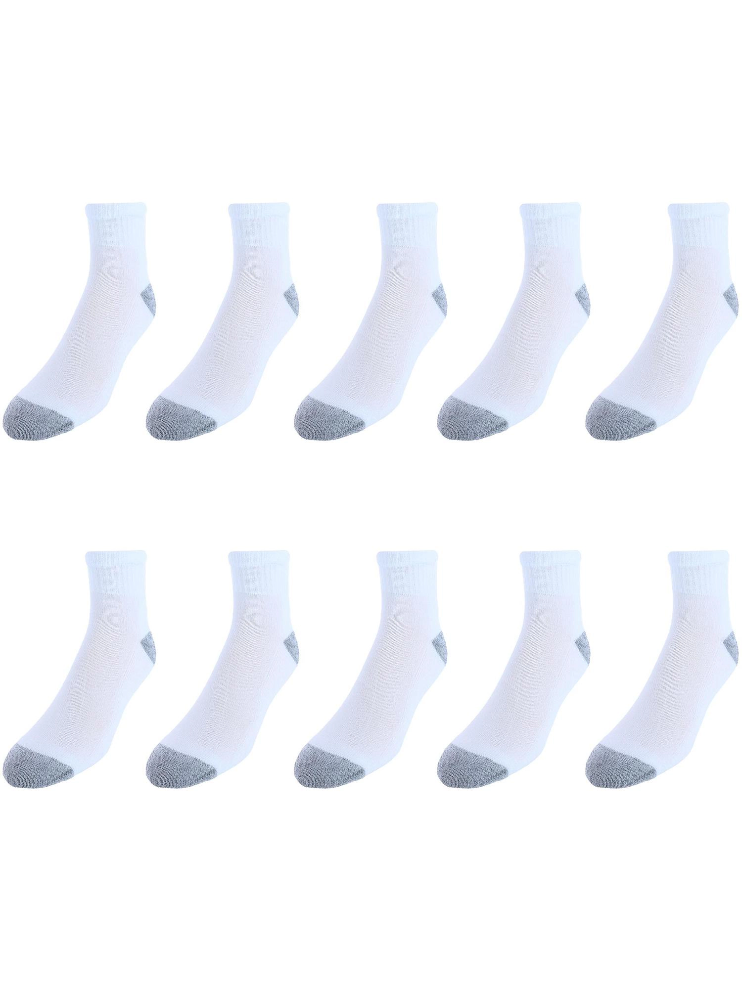 Sock Trends Men's Half Cushion Cotton Ankle Socks (10 Pair Pack)