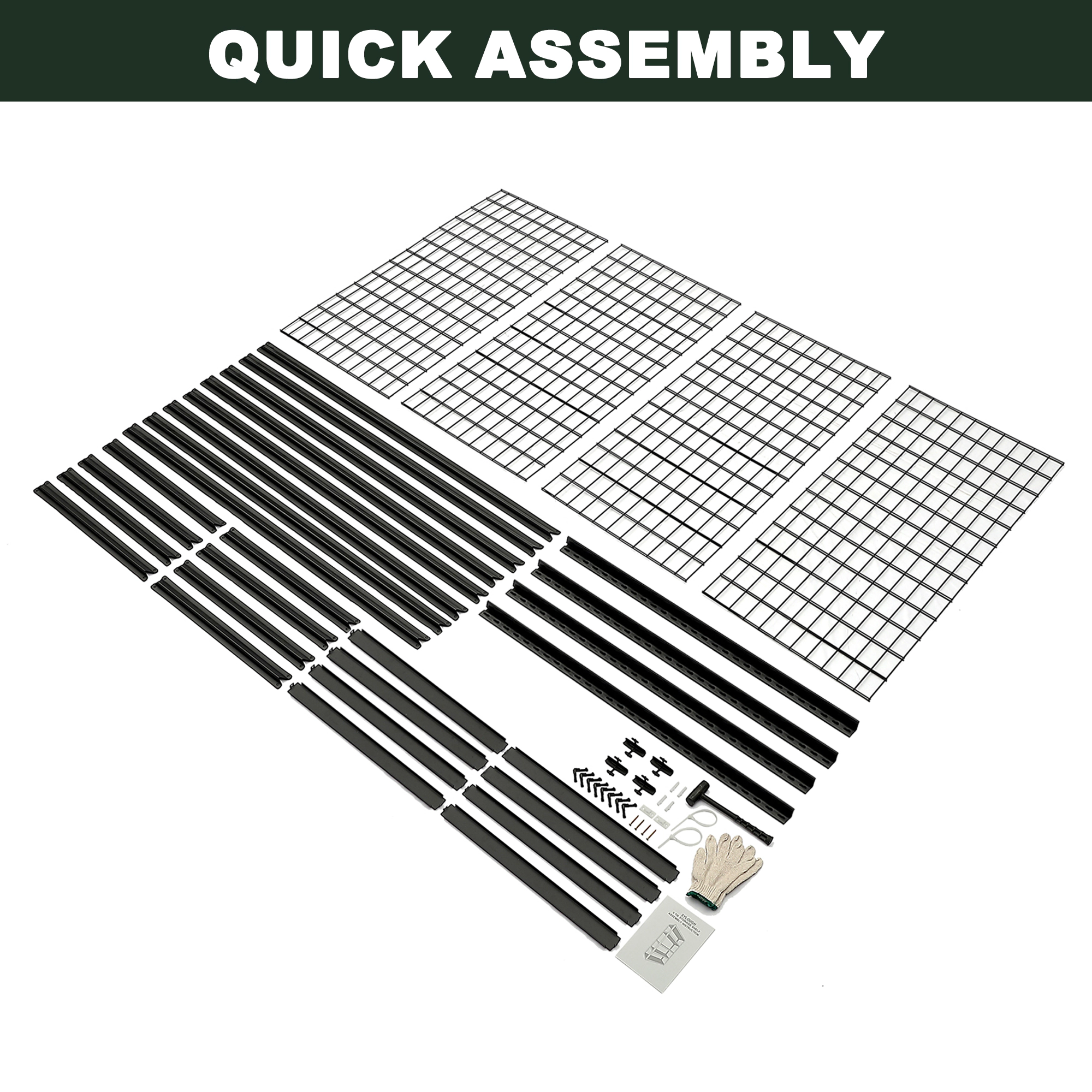 Flynama 4 Tier Heavy Duty Black Utility Shelving Unit 71 in W x 24 in D x 71 in H