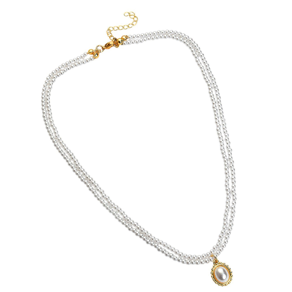 SOHI Women's Pellet Multi-Layer Necklace