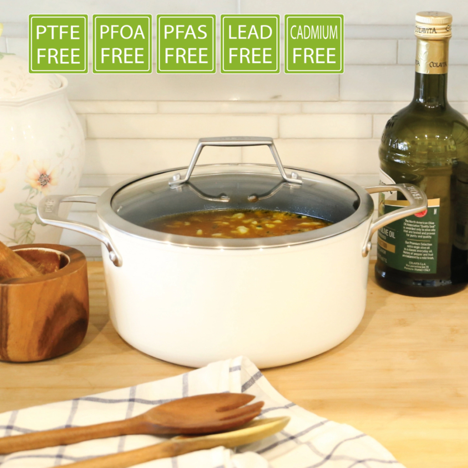 TECHEF - ValenCera - 5 Quart Soup Pot with Cover