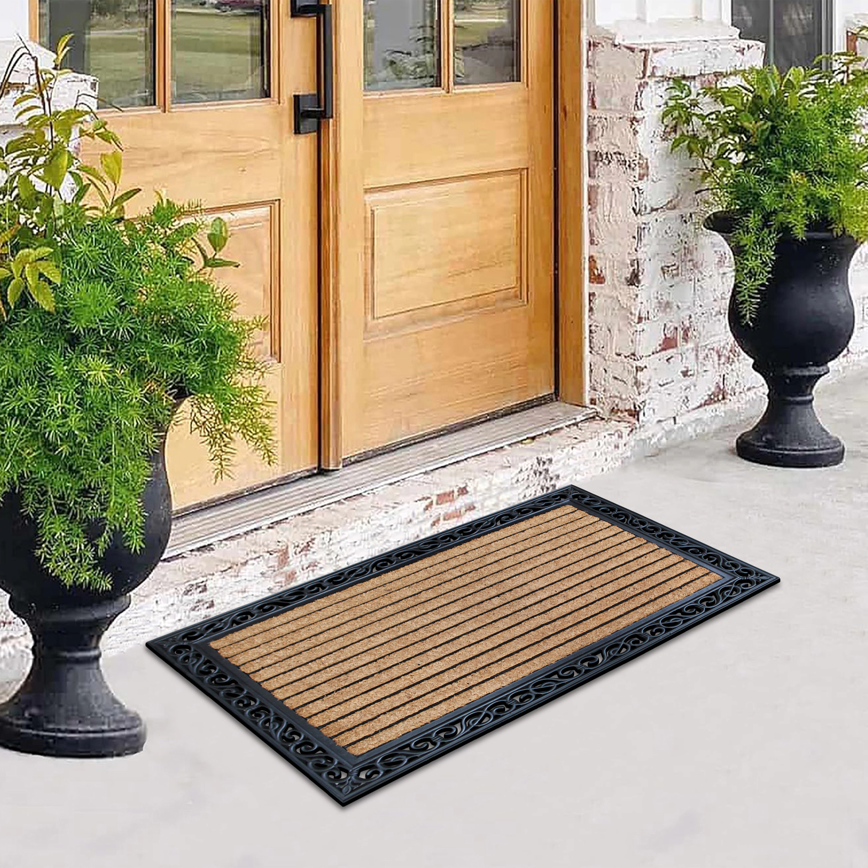 A1 Home Collections Coir and Rubber Door Mat 30x48 Inches Anti-Shed Fade-Resistant Heavy Duty