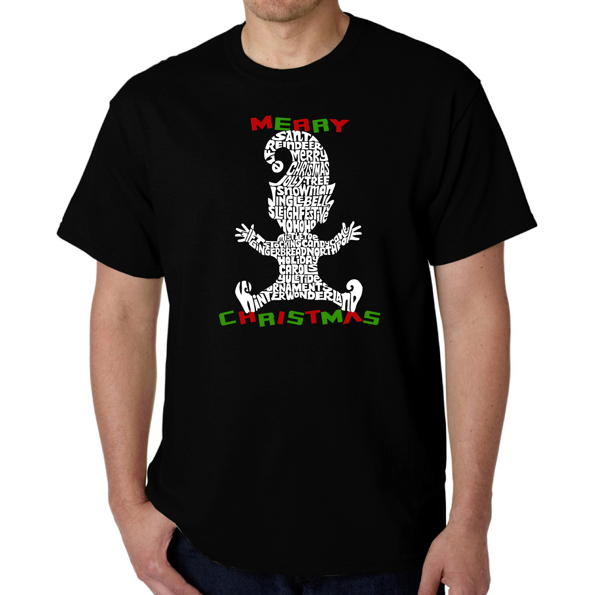 LA Pop Art Men’s Word T-Shirt - Christmas Elf