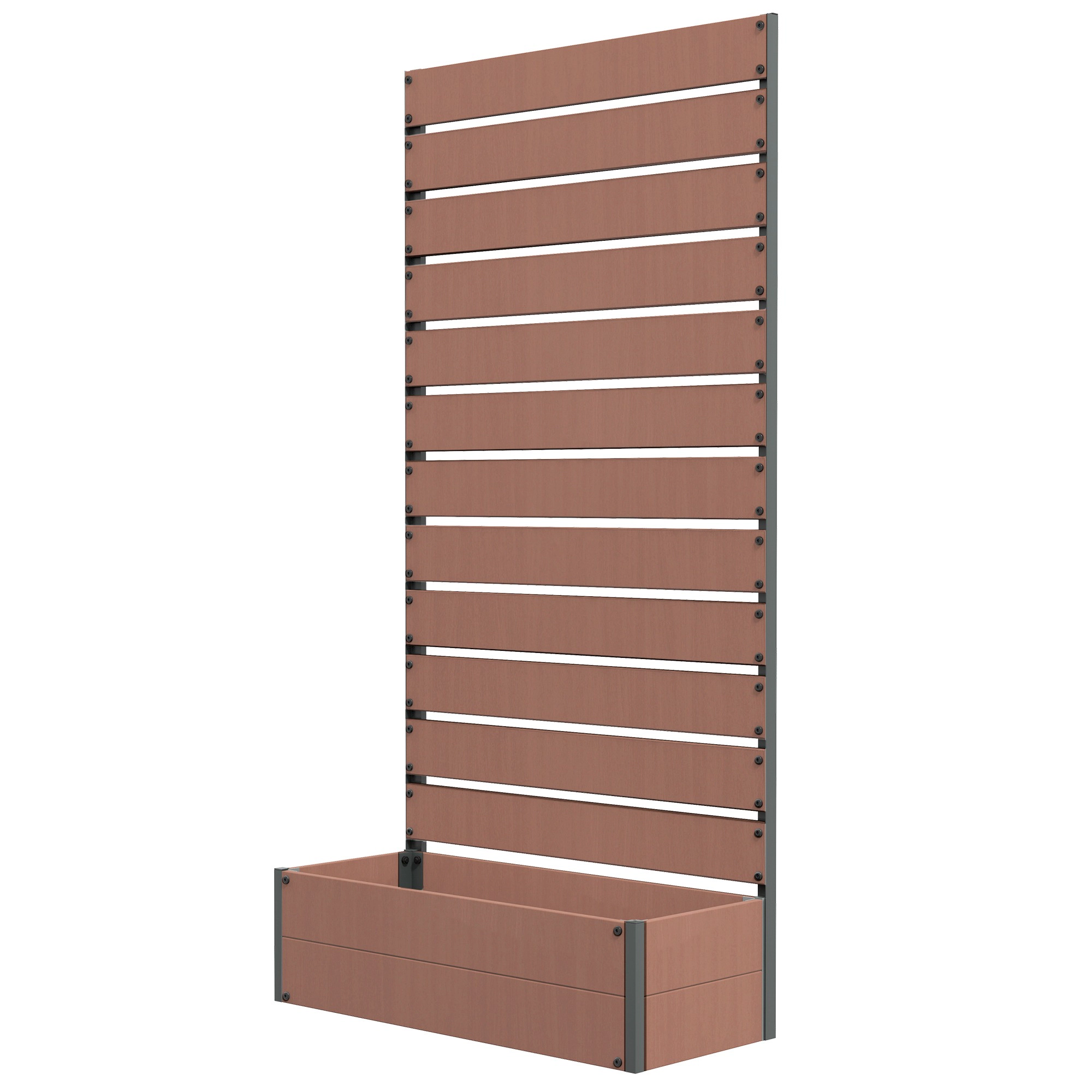 HONGGE Trellis Planter for Climbing Plants, Raised Garden Bed with Trellis, Planter Box for Outdoor