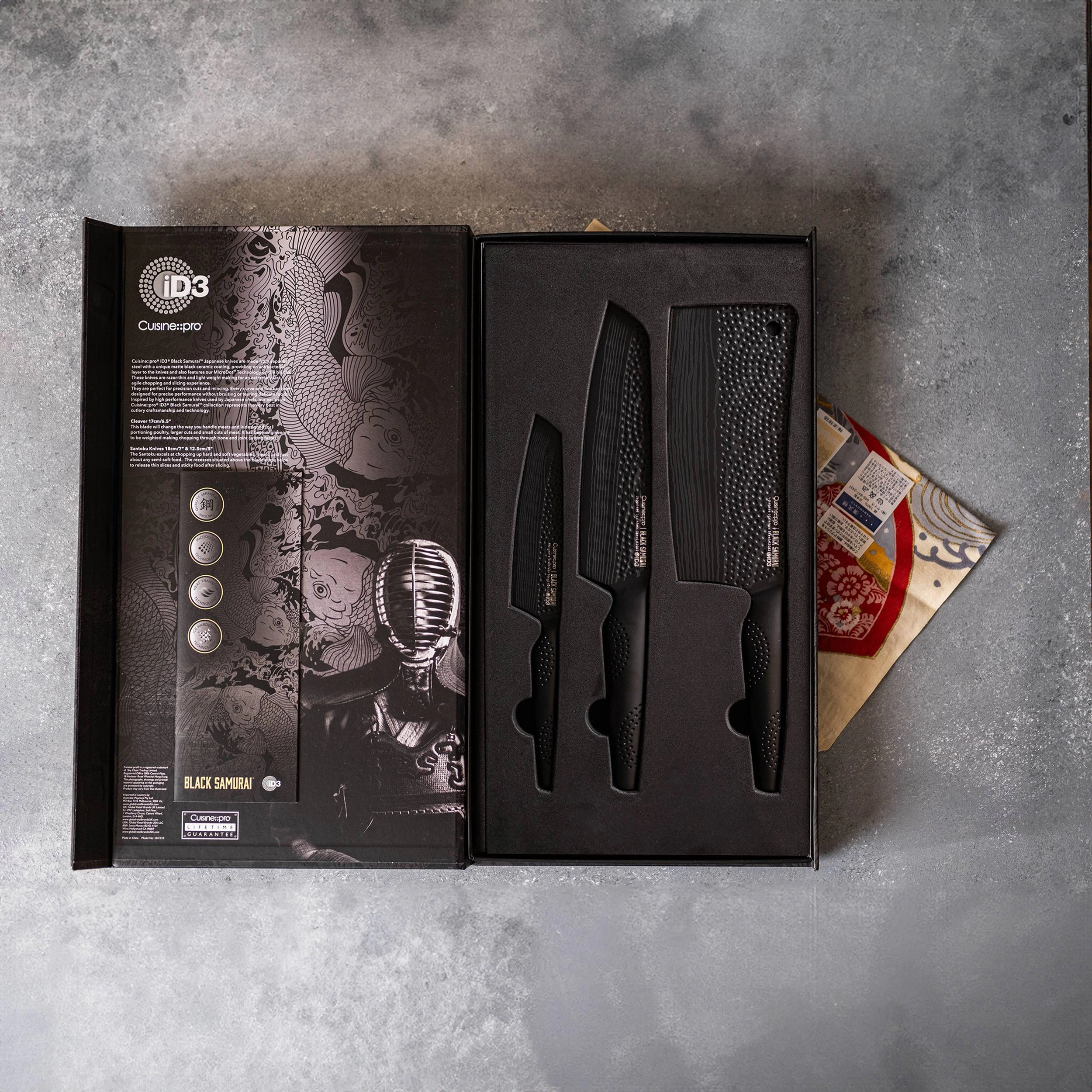 Cuisine::pro® iD3® BLACK SAMURAI Ultimate Knife Set Of 3