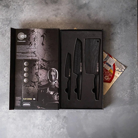 Cuisine::pro® iD3® BLACK SAMURAI Ultimate Knife Set Of 3