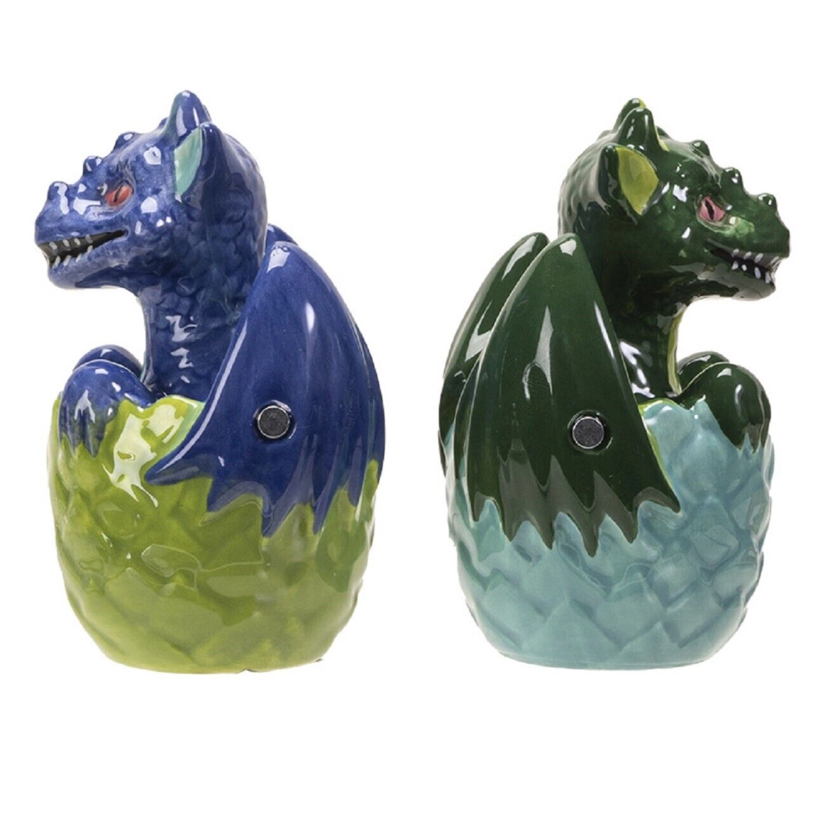 Pacific Giftware Dragon Hatchling Magnetic Salt and Pepper Shaker Set 3.5 Inch Multicolor