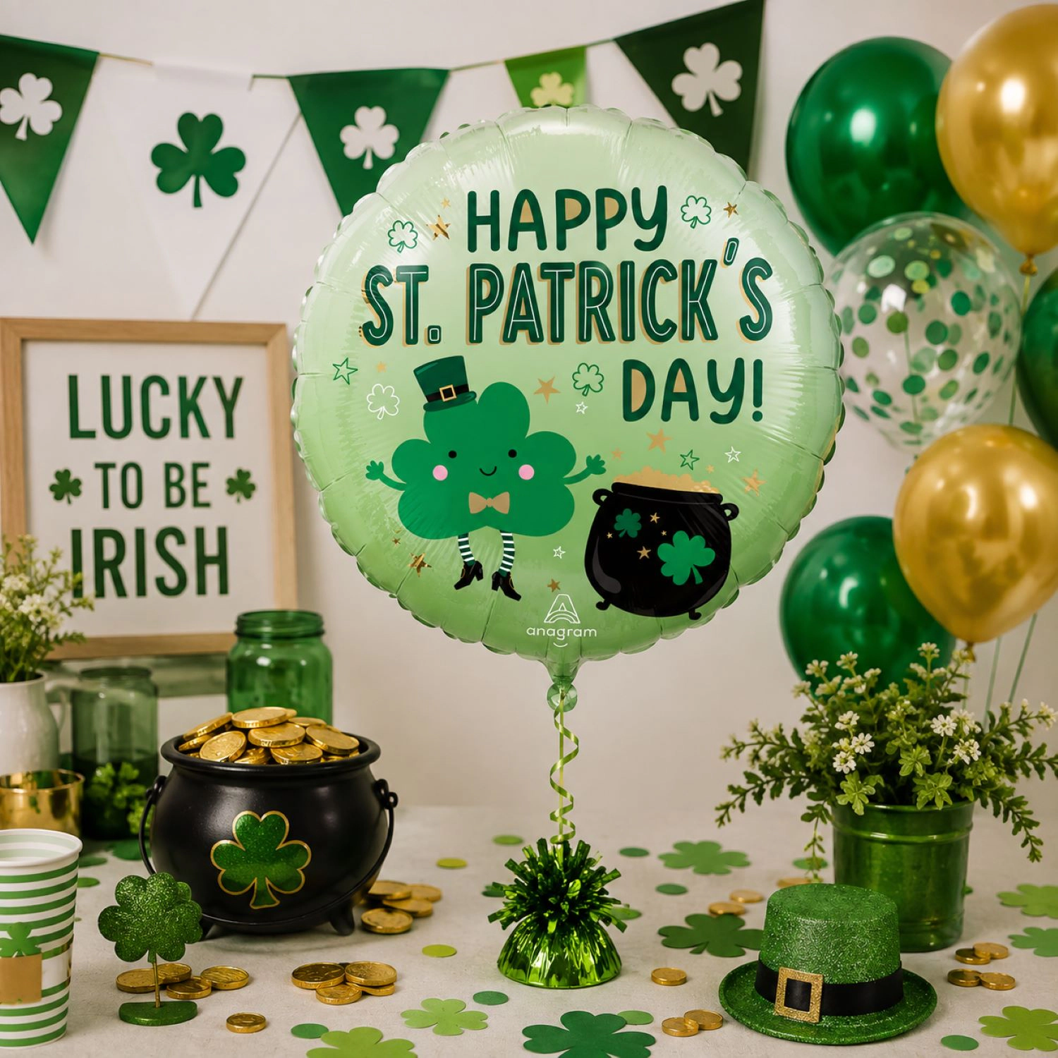 LoonBalloon St. Patrick's Day Lucky Charm Balloon