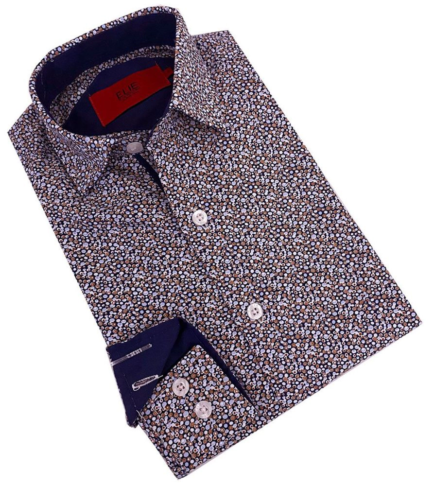 Elie Balleh Boys Slim Fit Printed Short Sleeve Shirt