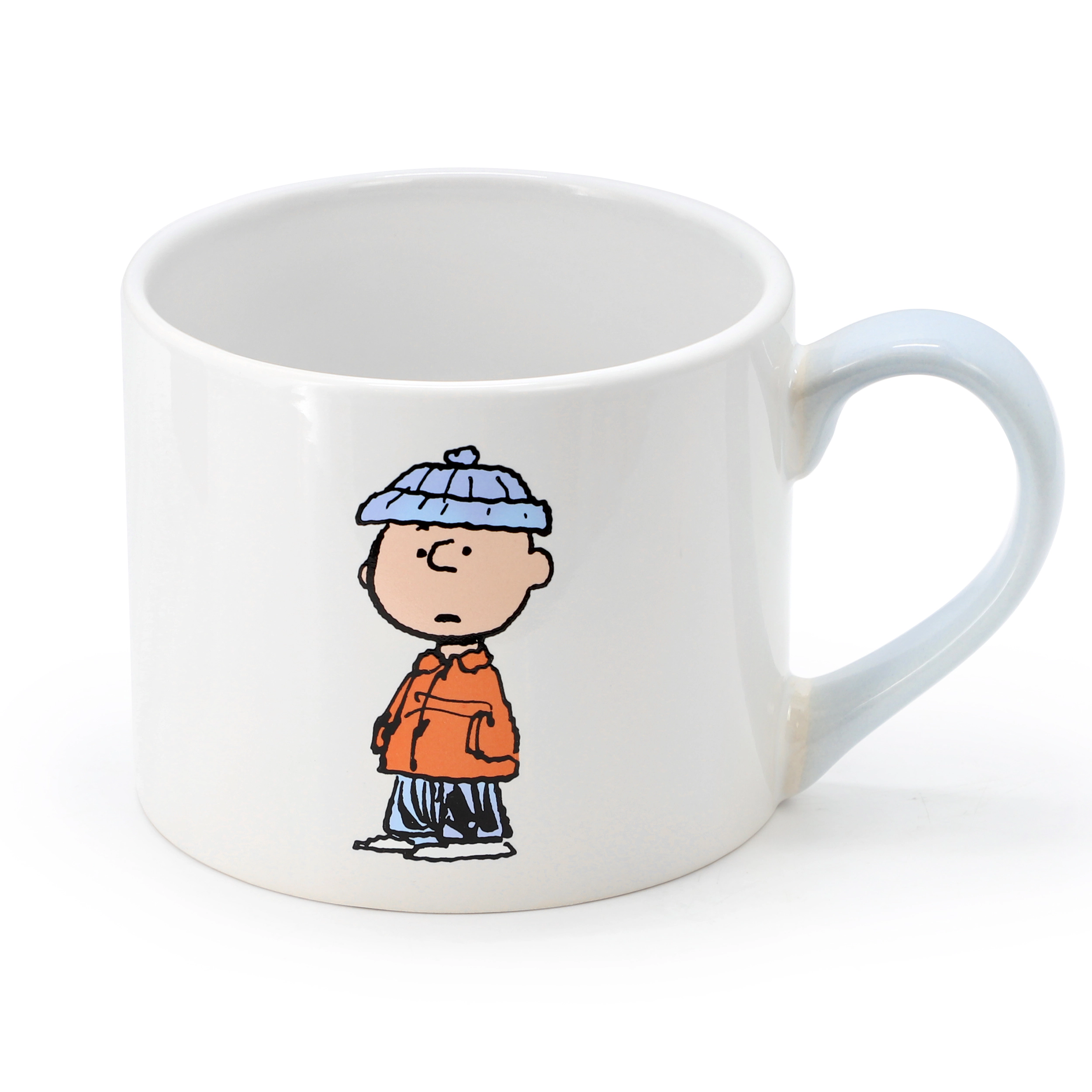 Peanuts All Bundled Up 4 Piece 19 Ounce Stackable Stoneware Mug Set in Light Blue