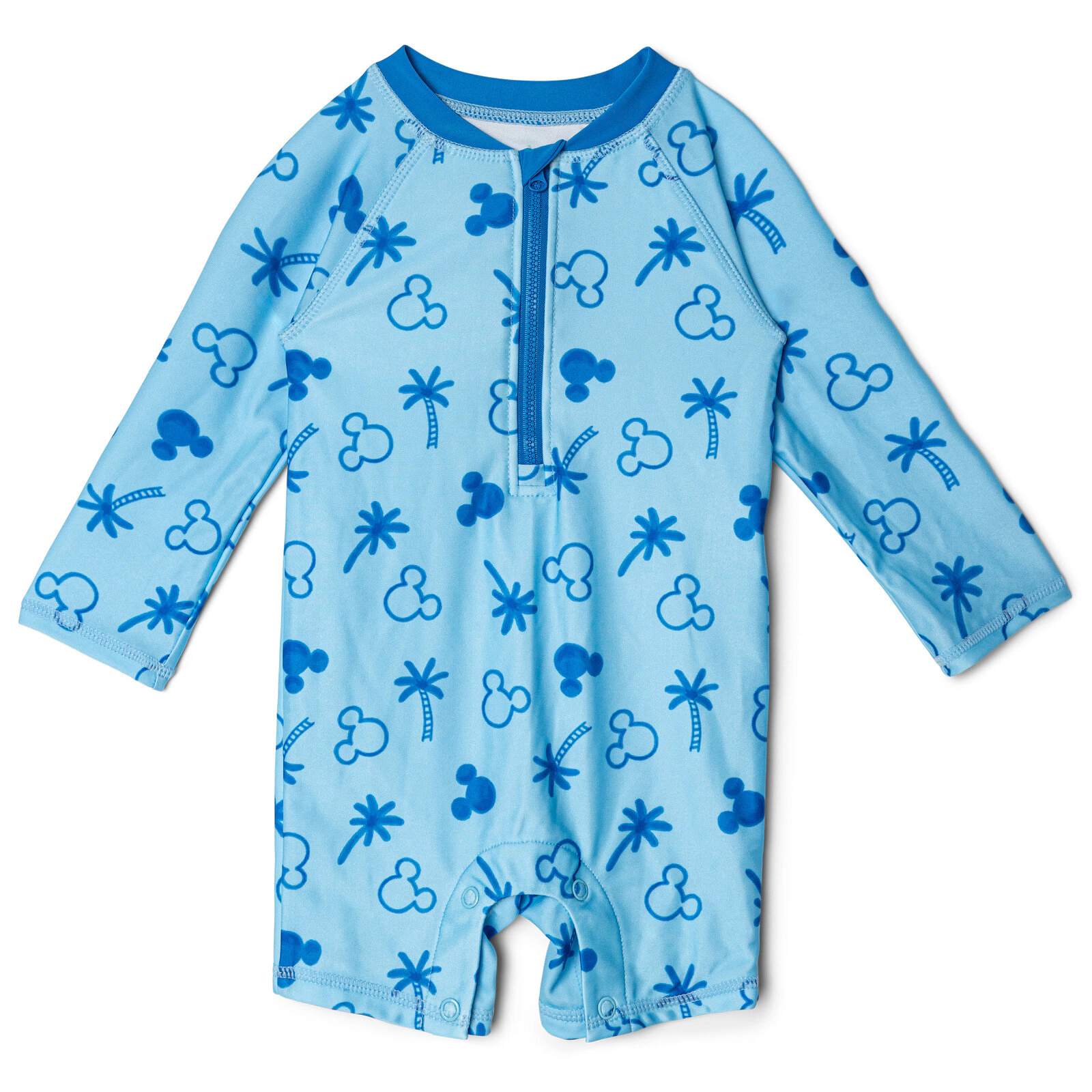 Disney Mickey Mouse Baby Boys' Swimwear One Piece Sunsuit and Hat Set