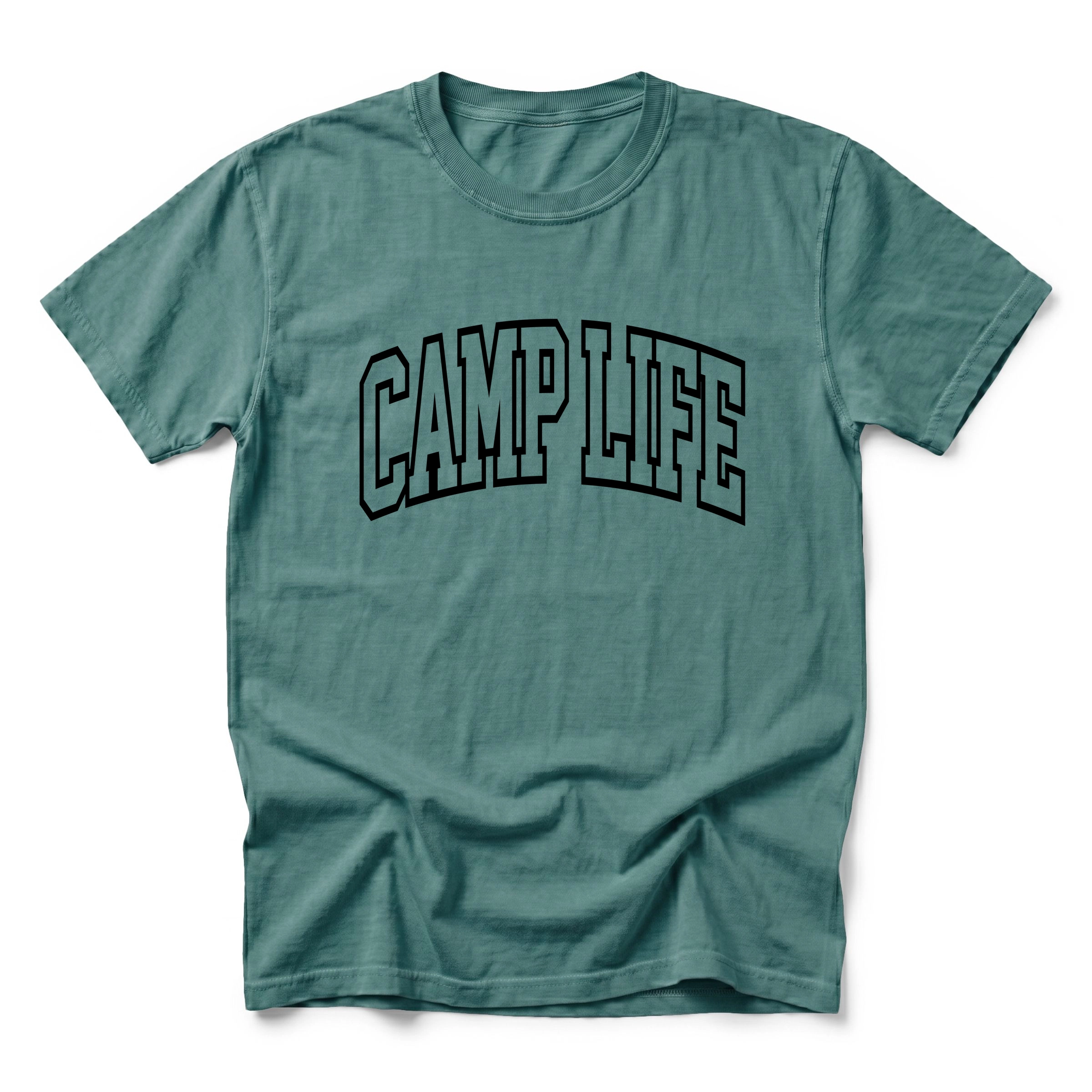 Simply Sage Market - Camp Life Varsity Men's Garment Dyed Graphic T-Shirt