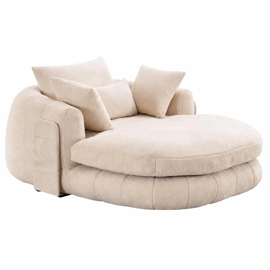 GOODSILO Soft Chenille Large Comfy Lazy Sofa Lounge Chair