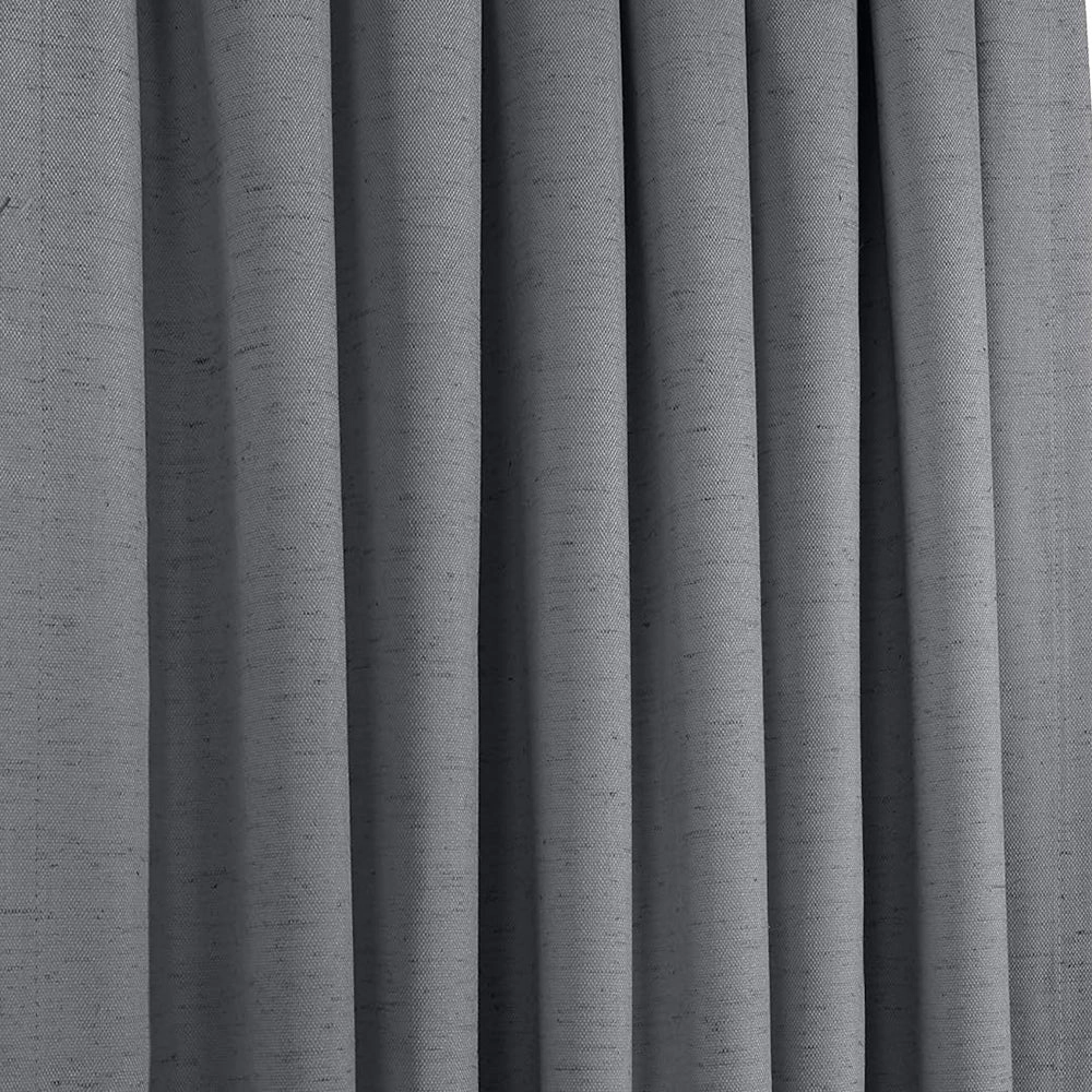 Commonwealth Home Fashions Ventura Tab Top Curtain Panel Pair Window Dressing Each 78 x 84 in Dark Grey