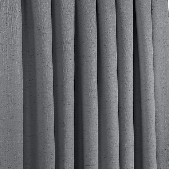 Commonwealth Home Fashions Ventura Tab Top Curtain Panel Pair Window Dressing Each 78 x 84 in Dark Grey