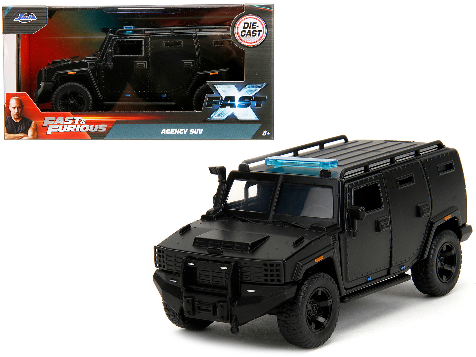 Jada Agency SUV Matt Black "Fast X" (2023) Movie "Fast & Furious" Series 1/32 Diecast Model Car by Jada