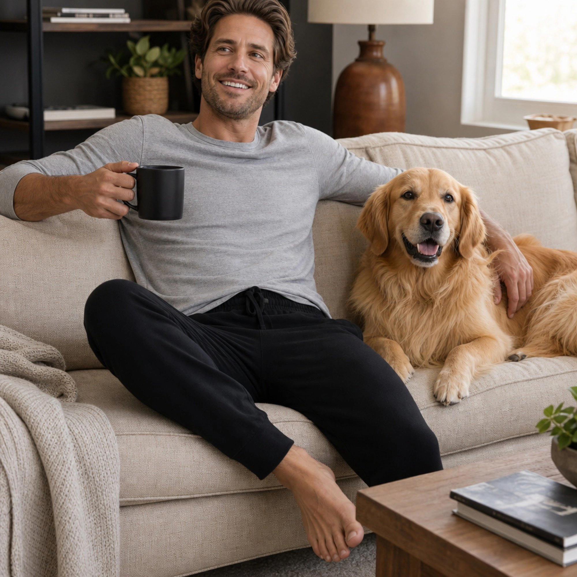 Knocker Men's Terry Jogger Lounge Pants