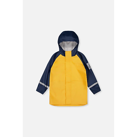 Deux par Deux Boys Color-Block Raglan Sleeve Hooded Rain Jacket