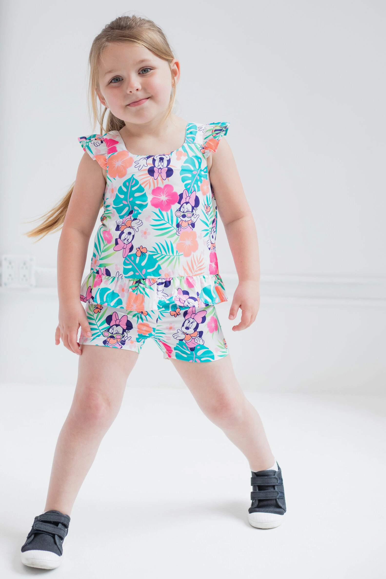 Disney Minnie Mouse Girls' 2-Piece Sleeveless Tank Top and Shorts Set